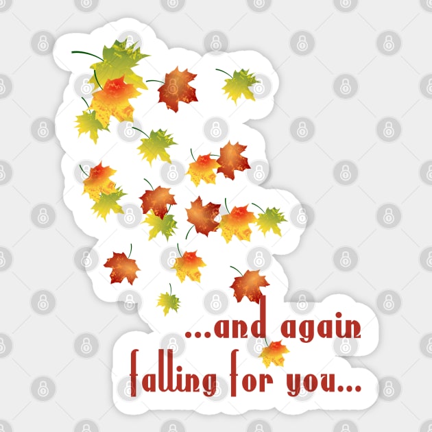 Falling leaves Sticker by Sinmara